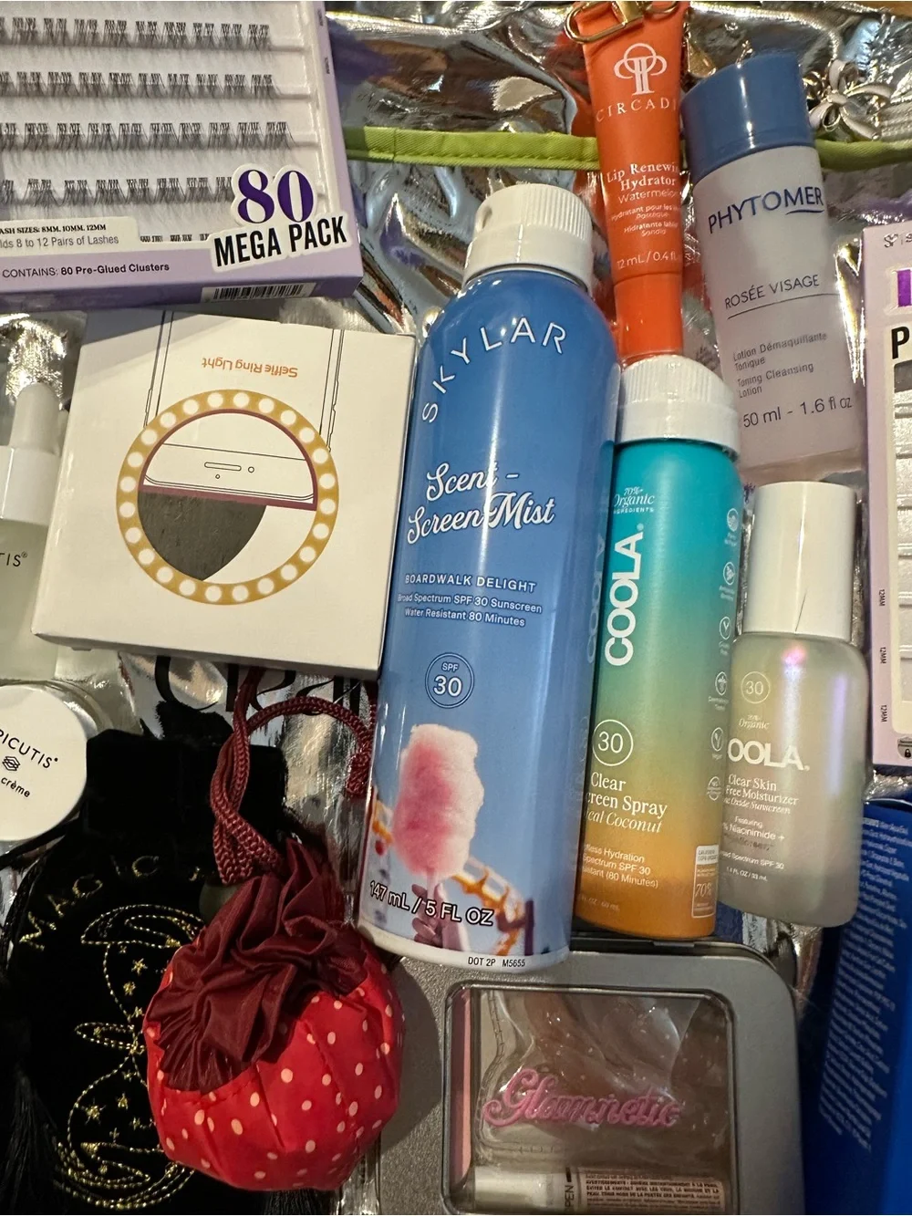 OLAPLEX Beauty Gift Set with Silver Holographic Bag and bundle